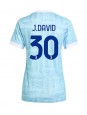 Juventus Jonathan David #30 Replika Borta Kläder Dam 2025-26 Kortärmad